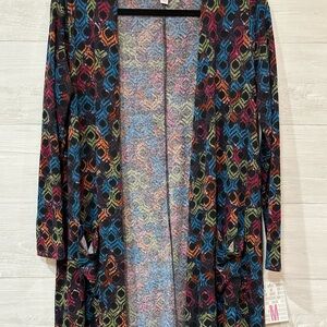 New - LuLaRoe Multicolor Sarah Duster Cardigan - Medium